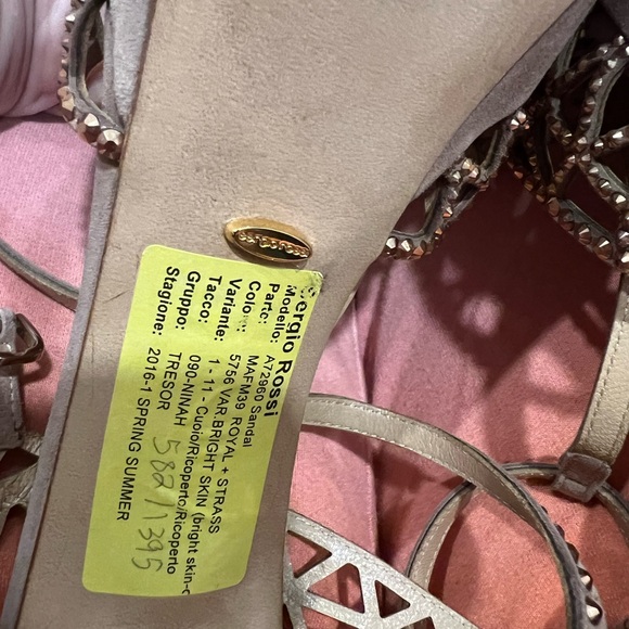 Sergio Rossi Tan Strappy Heels - Picture 5 of 7